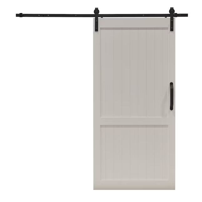 Pinecroft 42-in x 84-in White PVC Single Barn Door (Hardware Included), MLB4284HKD *JR2410, Retail: $398.00, FINAL PRICE: $229.99 + TAX