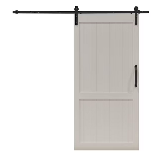 Pinecroft 42-in x 84-in White PVC Single Barn Door (Hardware Included), MLB4284HKD *JR2410, Retail: $398.00, FINAL PRICE: $229.99 + TAX