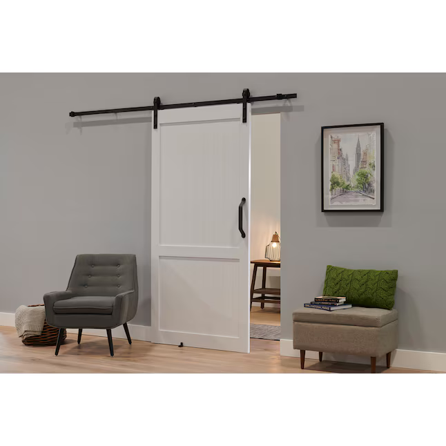 Pinecroft 42-in x 84-in White PVC Single Barn Door (Hardware Included), MLB4284HKD *JR2410, Retail: $398.00, FINAL PRICE: $229.99 + TAX