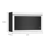 KitchenAid Flush 30-in Built-in Design 1.1-cu ft Over-the-Range Microwave with Sensor Cooking (White), KMMF330PWH/00 *HD2509, Retail: $879.00, FINAL PRICE: $629.99 + TAX