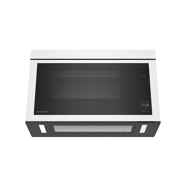 KitchenAid Flush 30-in Built-in Design 1.1-cu ft Over-the-Range Microwave with Sensor Cooking (White), KMMF330PWH/00 *HD2509, Retail: $879.00, FINAL PRICE: $629.99 + TAX