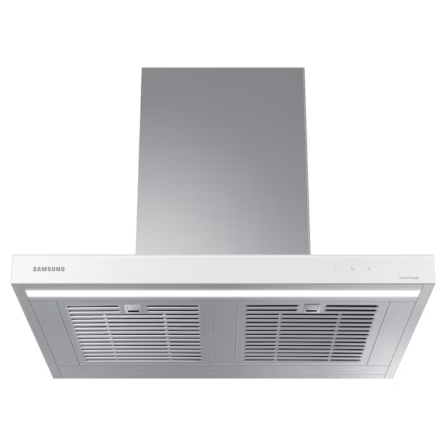Samsung Bespoke 30-in Convertible 390-CFM White Glass Wall-Mounted Range Hood with Charcoal Filter, NK30CB600W12 *JR2511, Retail: $1,049.00, FINAL PRICE: $429.99 + TAX