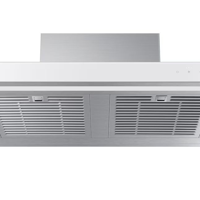 Samsung Bespoke 30-in Convertible 390-CFM White Glass Wall-Mounted Range Hood with Charcoal Filter, NK30CB600W12 *JR2511, Retail: $1,049.00, FINAL PRICE: $429.99 + TAX