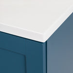 Diamond NOW Cassidy 48-in Admiral Blue Single Sink Bathroom Vanity with White Cultured Marble Top (Fully Assembled)