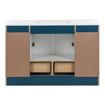 Diamond NOW Cassidy 48-in Admiral Blue Single Sink Bathroom Vanity with White Cultured Marble Top (Fully Assembled)