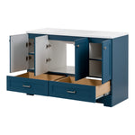 Diamond NOW Cassidy 48-in Admiral Blue Single Sink Bathroom Vanity with White Cultured Marble Top (Fully Assembled)