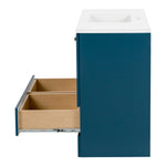 Diamond NOW Cassidy 48-in Admiral Blue Single Sink Bathroom Vanity with White Cultured Marble Top (Fully Assembled)