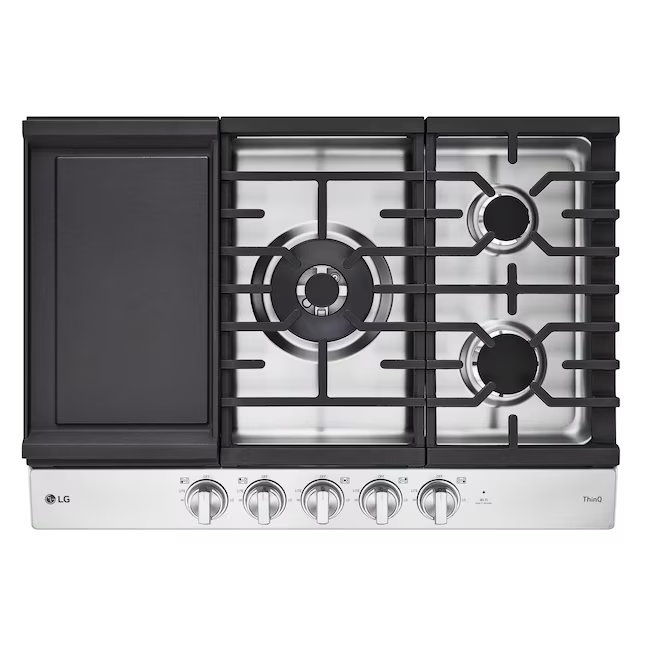 LG 30-in 5 burners Stainless Steel Gas Cooktop, CBGJ3027S/00, Retail: $1,649.00, FINAL PRICE: $799.99 + TAX