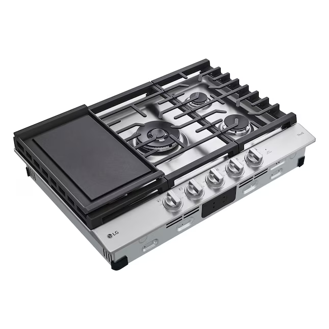 LG 30-in 5 burners Stainless Steel Gas Cooktop, CBGJ3027S/00, Retail: $1,649.00, FINAL PRICE: $799.99 + TAX