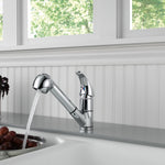 Peerless Turnbridge Chrome Deck-mount Pull-out Kitchen Faucet with Sprayer (Includes Deck Plate), P18550LF, MSRP: $136, FINAL PRICE: $69.99 + TAX