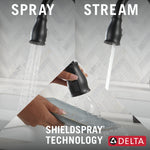 Delta Leland Single Handle Pull-Down Kitchen Faucet with ShieldSpray Technology in Matte Black, 9178-BL-DST, MRSP: $642, FINAL PRICE: $ + TAX