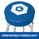 Kobalt Blue/chrome Casual Dining Room Set with Round Table ( Seats 2 )