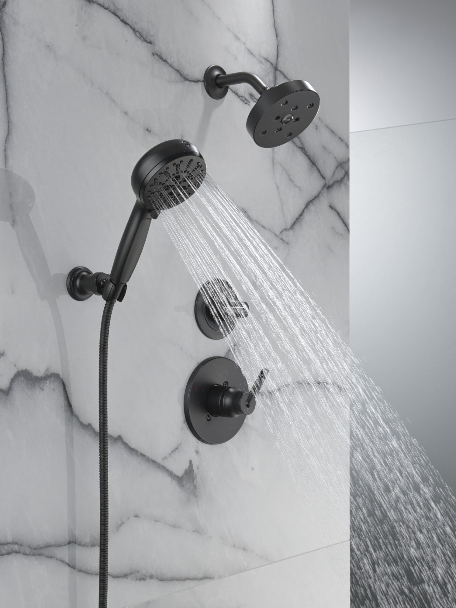 Delta 7-Setting Wall Mount Hand Shower with Cleaning Spray in Matte Black, 55884-BL, MRSP: $385, FINAL PRICE: $ + TAX