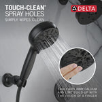 Delta 7-Setting Wall Mount Hand Shower with Cleaning Spray in Matte Black, 55884-BL, MRSP: $385, FINAL PRICE: $ + TAX