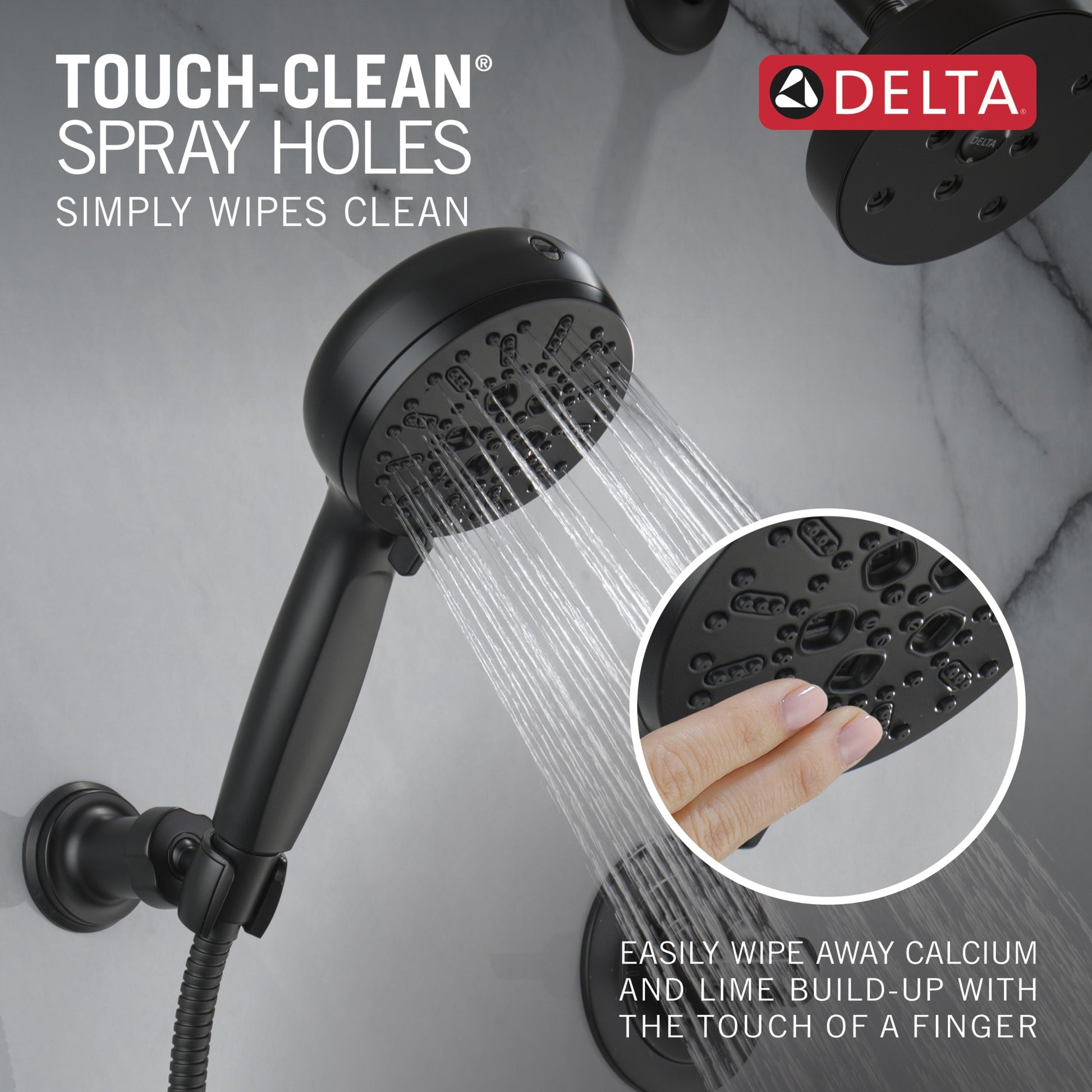 Delta 7-Setting Wall Mount Hand Shower with Cleaning Spray in Matte Black, 55884-BL, MRSP: $385, FINAL PRICE: $ + TAX