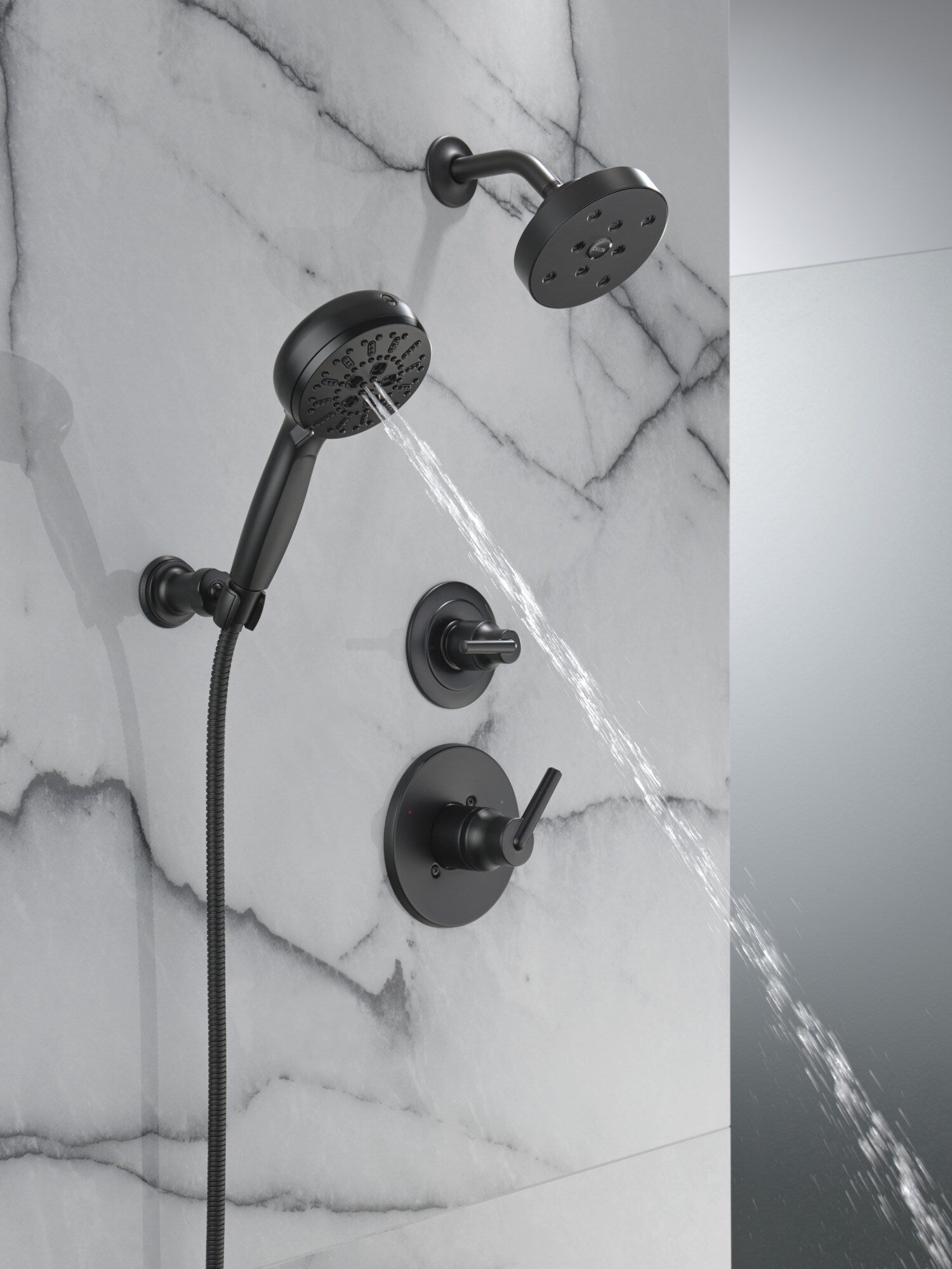 Delta 7-Setting Wall Mount Hand Shower with Cleaning Spray in Matte Black, 55884-BL, MRSP: $385, FINAL PRICE: $ + TAX