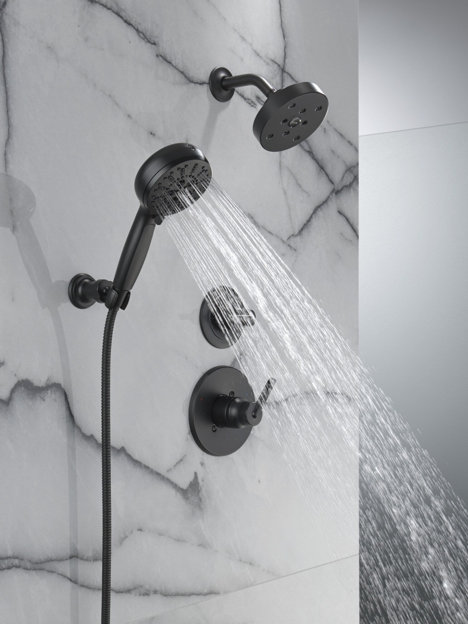 Delta 7-Setting Wall Mount Hand Shower with Cleaning Spray in Matte Black, 55884-BL, MRSP: $385, FINAL PRICE: $ + TAX