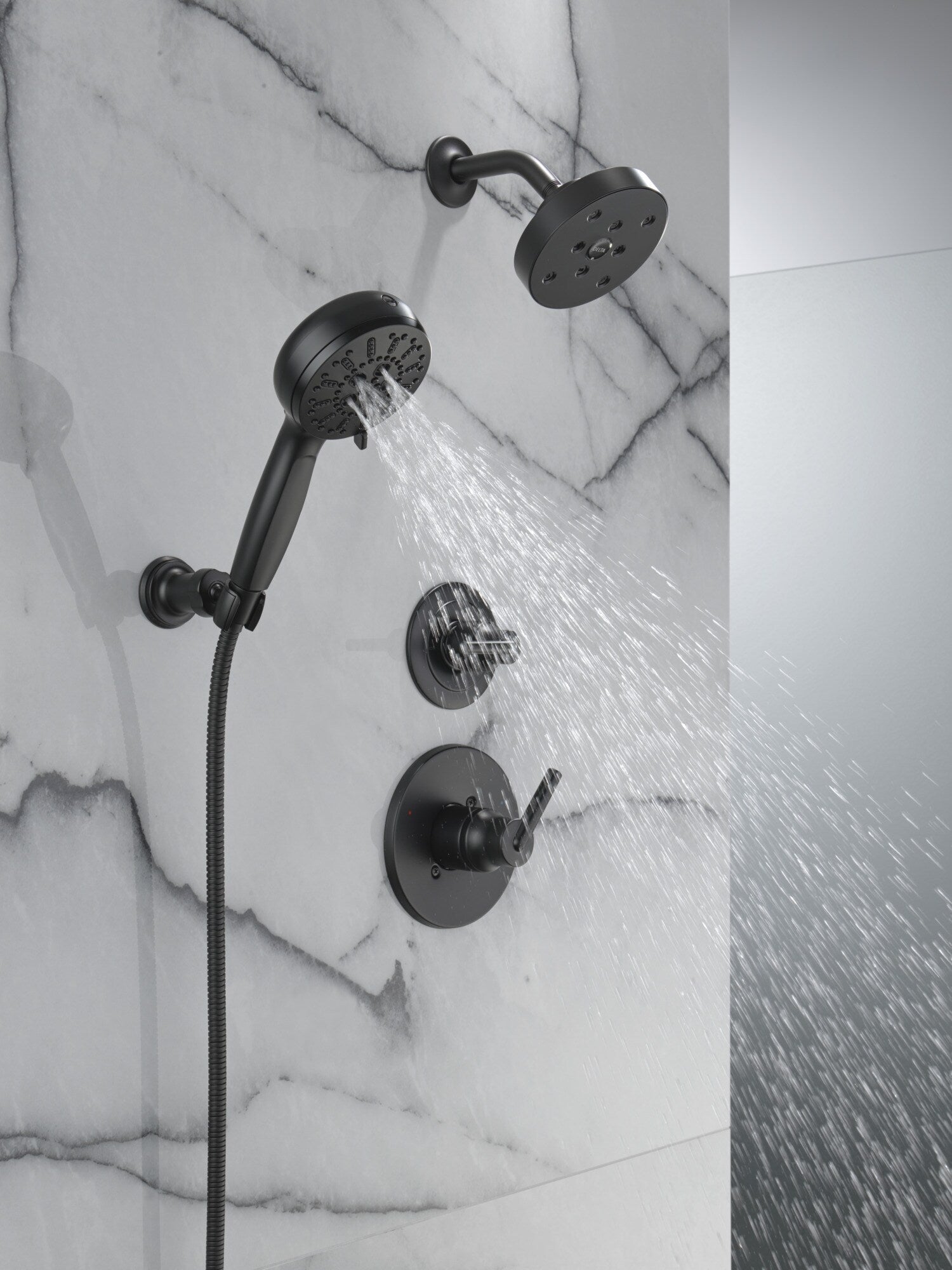 Delta 7-Setting Wall Mount Hand Shower with Cleaning Spray in Matte Black, 55884-BL, MRSP: $385, FINAL PRICE: $ + TAX