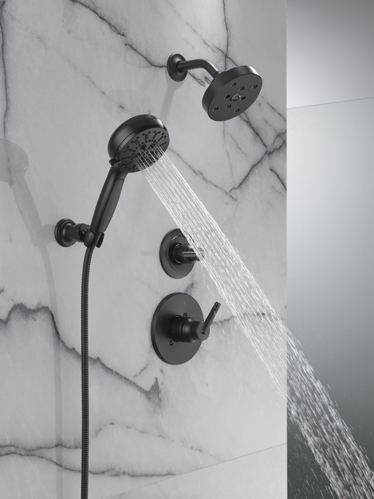 Delta 7-Setting Wall Mount Hand Shower with Cleaning Spray in Matte Black, 55884-BL, MRSP: $385, FINAL PRICE: $ + TAX
