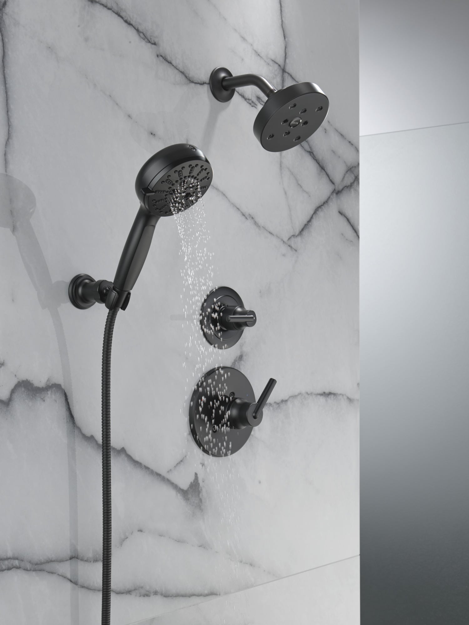 Delta 7-Setting Wall Mount Hand Shower with Cleaning Spray in Matte Black, 55884-BL, MRSP: $385, FINAL PRICE: $ + TAX