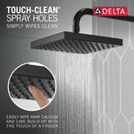 Delta Universal Showering Raincan Single Setting Showerhead in Matte Black, 52841-BL, MRSP: $314.15, FINAL PRICE: $ + TAX