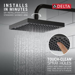 Delta Universal Showering Single-Setting Raincan Shower Head in Matte Black, RP50841BL, MRSP: $314.15, FINAL PRICE: $ + TAX