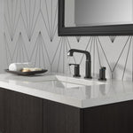 Delta Tetra Two Handle Widespread Bathroom Faucet in Matte Black, 35589-BL-DST, MRSP: $549, FINAL PRICE: $279.99 + TAX