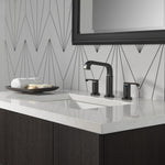 Delta Tetra Two Handle Widespread Bathroom Faucet in Matte Black, 35589-BL-DST, MRSP: $549, FINAL PRICE: $279.99 + TAX