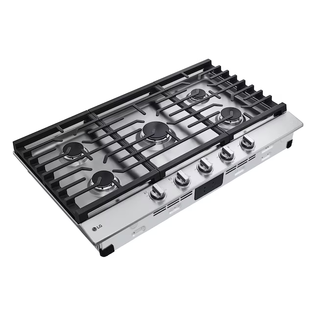 LG 36-in 5 burners Stainless Steel Gas Cooktop, CBGJ3623S *JR2510, Retail: $1,249.00, FINAL PRICE: $699.99 + TAX