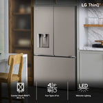 LG Counter-Depth MAX and 4 Types of Ice 25.5-cu ft 3 -Door 36-in Wide with Dual Ice Maker ( PrintProof Stainless Steel ) ENERGY STAR Certified