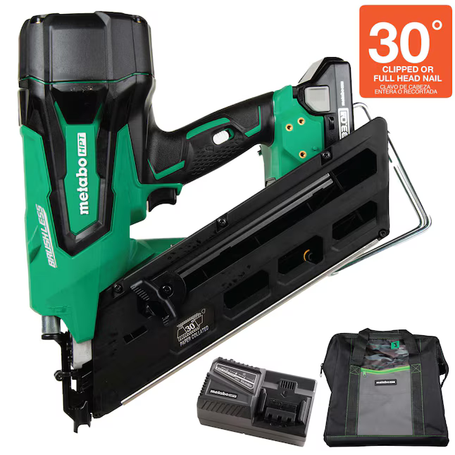 Metabo HPT 3-1/2-in 30-Degree Cordless Roundhead Framing Nailer (Battery Included and Charger Included), NR1890DCS #1166114 *JR2512, Retail: $369.00, FINAL PRICE: $239.99 + TAX