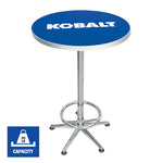 Kobalt Blue/chrome Casual Dining Room Set with Round Table ( Seats 2 )