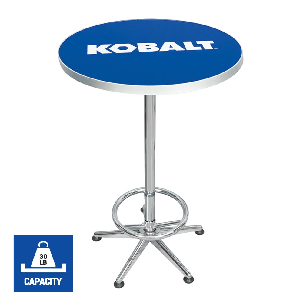 Kobalt Blue/chrome Casual Dining Room Set with Round Table ( Seats 2 )