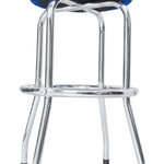 Kobalt Blue/chrome Casual Dining Room Set with Round Table ( Seats 2 )