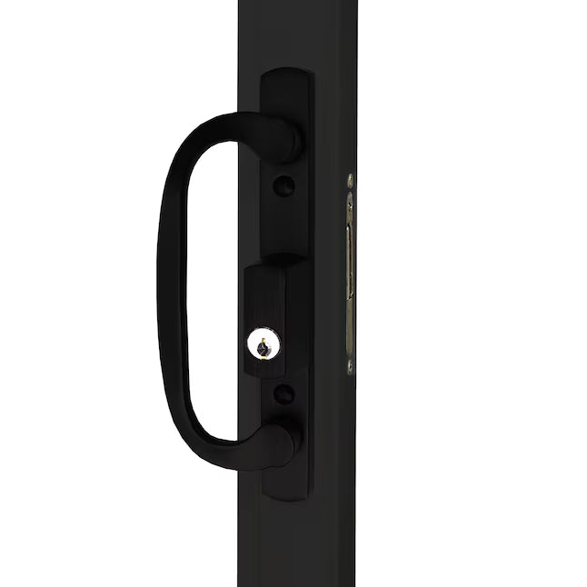 RELIABILT 70-in x 80-in x 4-9/16-in Jamb Black Vinyl Left-hand Sliding Patio Door with Low-E argon Glass with Blinds Item, 719801246431312DR, FINAL PRICE: $899.99