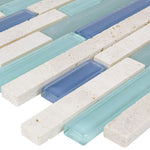 **PER PC** Water Springs Brick 12x12 Linear Glossy Mosaic, SF170009, 9sf, 9 pcs, 32 lbs, FINAL PRICE: $3.99/sf, $35.91/bx + Tax