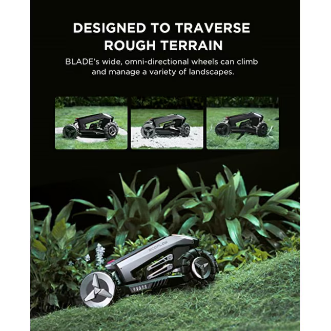 EcoFlow BLADE Robotic Lawn Mower Robotic Lawn Mower with GPS Assisted Navigation ( 1/2 acre to 1 acre ), ZMH100-B-US-V20 *HD2507, Retail: $2,899.00, FINAL PRICE: $1,799.99 + TAX
