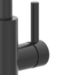 Alpine Reserve Harlow Simplefit Matte Black Single Handle Deck-mount Pull-down Kitchen Faucet with Sprayer (Includes Deck Plate) (Includes Soap Dispenser)