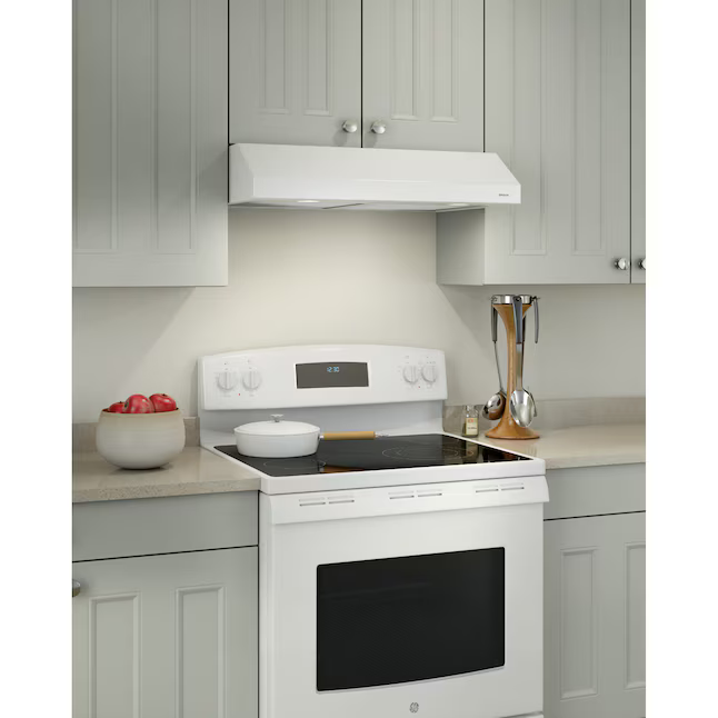 Broan 30-in Convertible 300-CFM White Under Cabinet Range Hood, BCSD130WW *JR2512, Retail: $214.00, FINAL PRICE: $119.99 + TAX