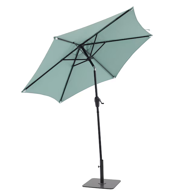 Style Selections 7.5-Feet Steel Green Push-button Tilt Market Patio Umbrella, UCS18102A-11  #5462186 *JR2509, Retail: $59.00, FINAL PRICE: $37.99 + TAX