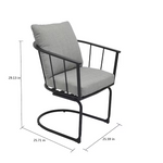 Summit Lane Canyon Way Set of 2 Black Steel Frame Dining Chair with Gray Cushioned Seat, LG-23082-AC  5462202 Retail: $249.00, FINAL PRICE: $149.99 + TAX