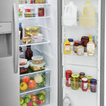 Frigidaire 25.6-cu ft Standard-Depth 36-in Wide Side-by-Side Refrigerator with Ice Maker ,Water and Ice Dispenser ( Fingerprint Resistant Stainless Steel ) ENERGY STAR Certified