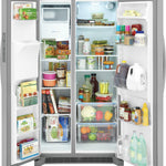 Frigidaire 25.6-cu ft Standard-Depth 36-in Wide Side-by-Side Refrigerator with Ice Maker ,Water and Ice Dispenser ( Fingerprint Resistant Stainless Steel ) ENERGY STAR Certified
