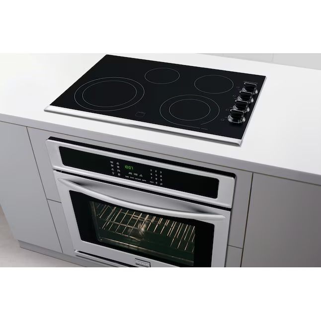 Frigidaire 30-in 4 burners Smooth Surface Black Electric Cooktop, FFEC3025UB *JR2512, Retail: $899.00, FINAL PRICE: $399.99 + TAX