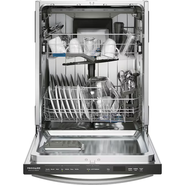 Frigidaire Gallery Stainless Steel Tub 24-in Top Control Built-in Dishwasher with Third Rack (Fingerprint Resistant Stainless Steel) 47-dBA, GDSH4715AF/0A *JR2511, Retail: $849.00, FINAL PRICE: $499.99 + TAX