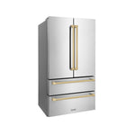 ZLINE KITCHEN & BATH Counter-Depth 22.5-cu ft 4 -Door 36-in Wide with Ice Maker (Fingerprint Resistant Stainless Steel)