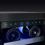 Zephyr Presrv 24-in W 42 -Bottles Stainless Steel Dual Zone Cooling Built-in/Freestanding Indoor Wine Cooler