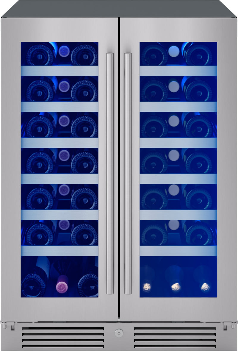 Zephyr Presrv 24-in W 42 -Bottles Stainless Steel Dual Zone Cooling Built-in/Freestanding Indoor Wine Cooler
