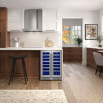 Zephyr Presrv 24-in W 42 -Bottles Stainless Steel Dual Zone Cooling Built-in/Freestanding Indoor Wine Cooler