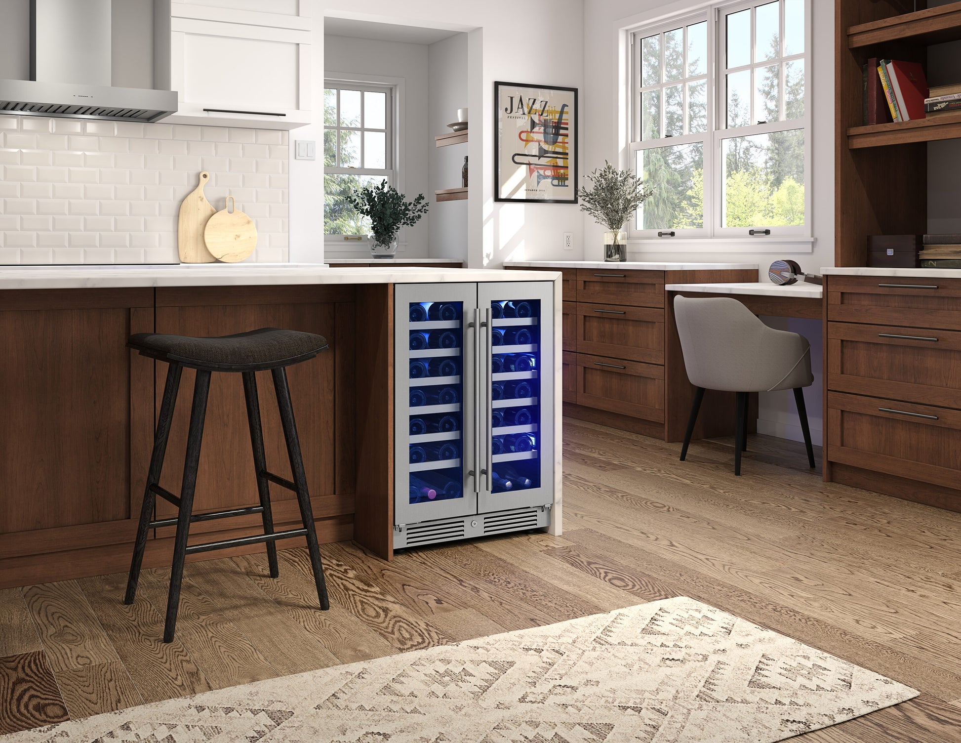 Zephyr Presrv 24-in W 42 -Bottles Stainless Steel Dual Zone Cooling Built-in/Freestanding Indoor Wine Cooler